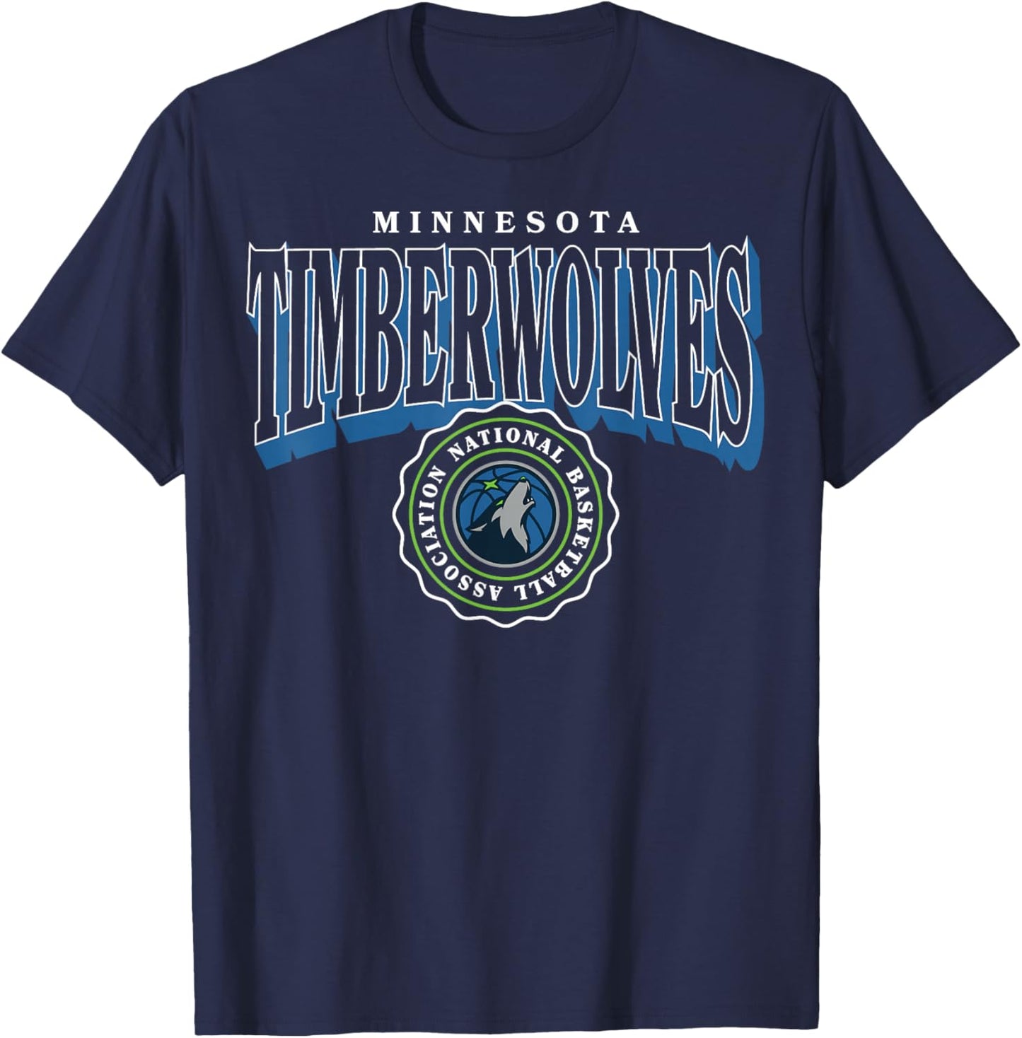 Blason bombé du Minnesota Timberwolves NBA T-Shirt - T-Shirt | Navy