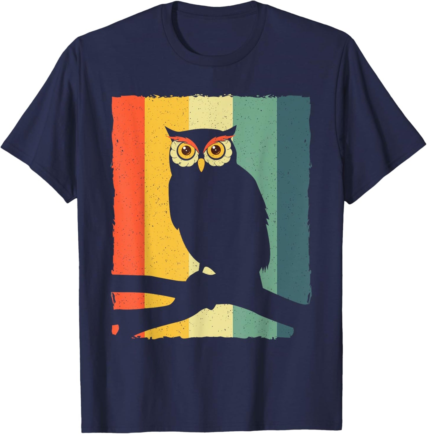 Funny Owls Design Women Kids Animal Lover Night Owl T-Shirt - T-Shirt | Navy
