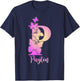 Payton, cute personalized butterfly custom kids girls name T-Shirt - T-Shirt | Navy