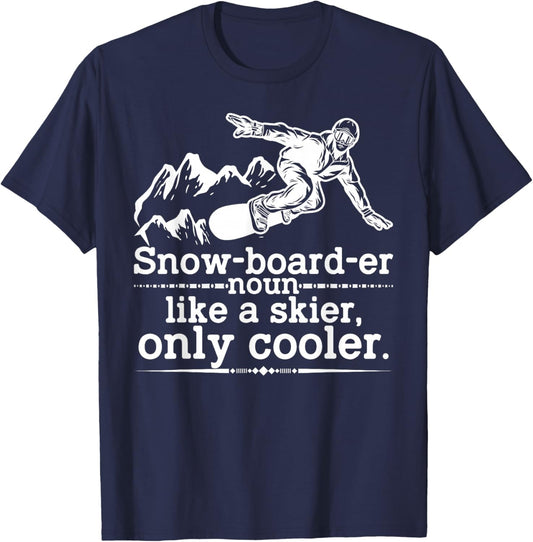 Snowboarder Definition Funny Snowboarding Winter Sports T-Shirt - T-Shirt | Navy