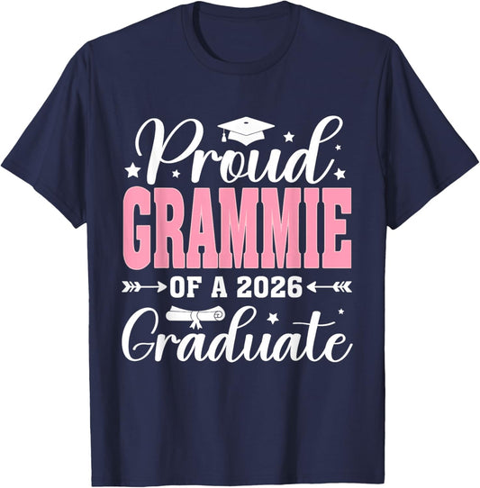 Proud Grammie of A 2026 Graduate Senior 2026 T-Shirt - T-Shirt | Navy