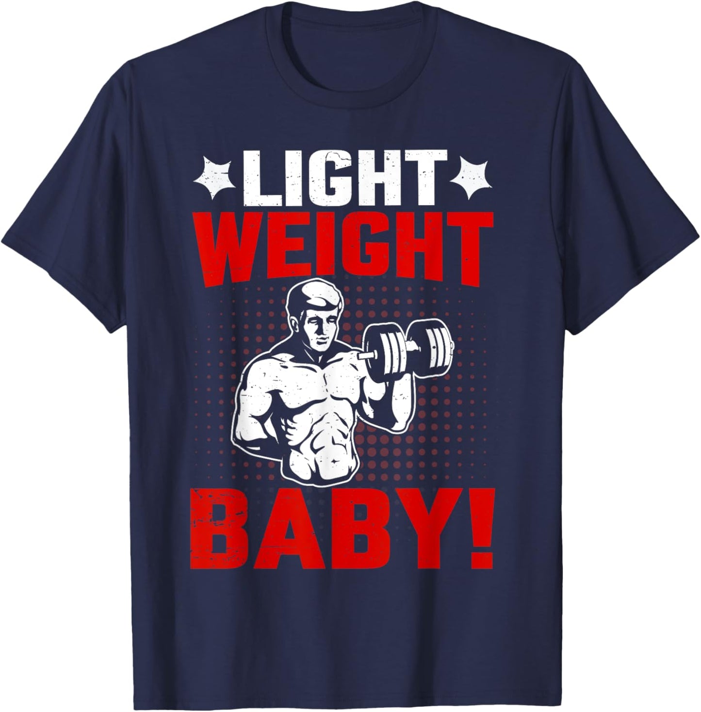 Fitness Motivational Light Weight Baby Ronnie Coleman T-Shirt - T-Shirt | Navy