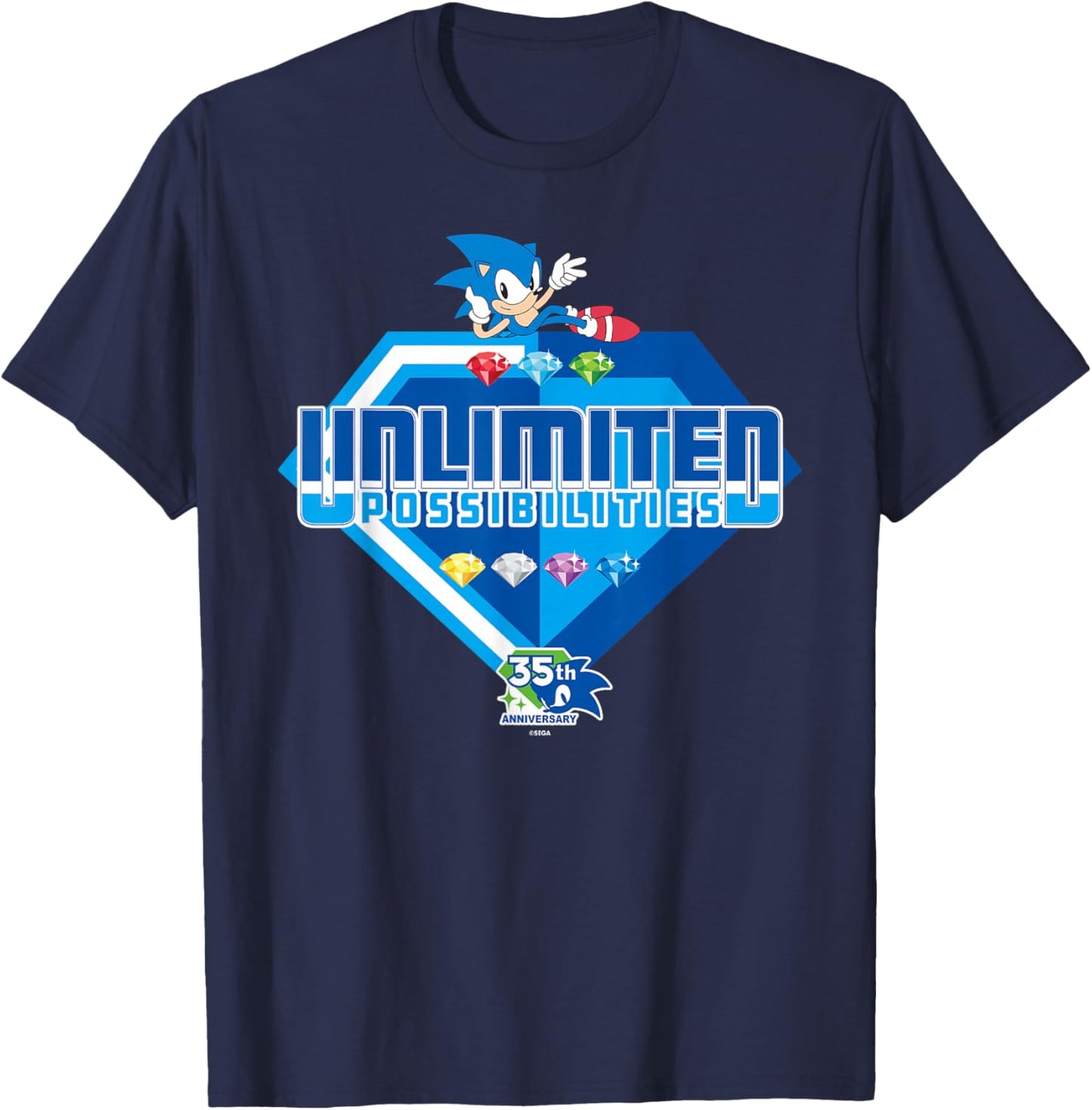 Sonic the Hedgehog - 35th Anniversary Unlimited T-Shirt - T-Shirt | Navy