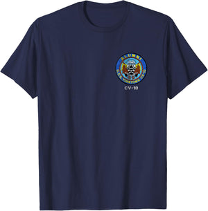 USS Yorktown CV-10 Logo Aircraft Carrier Sailor Veteran Papa T-Shirt - T-Shirt | Navy