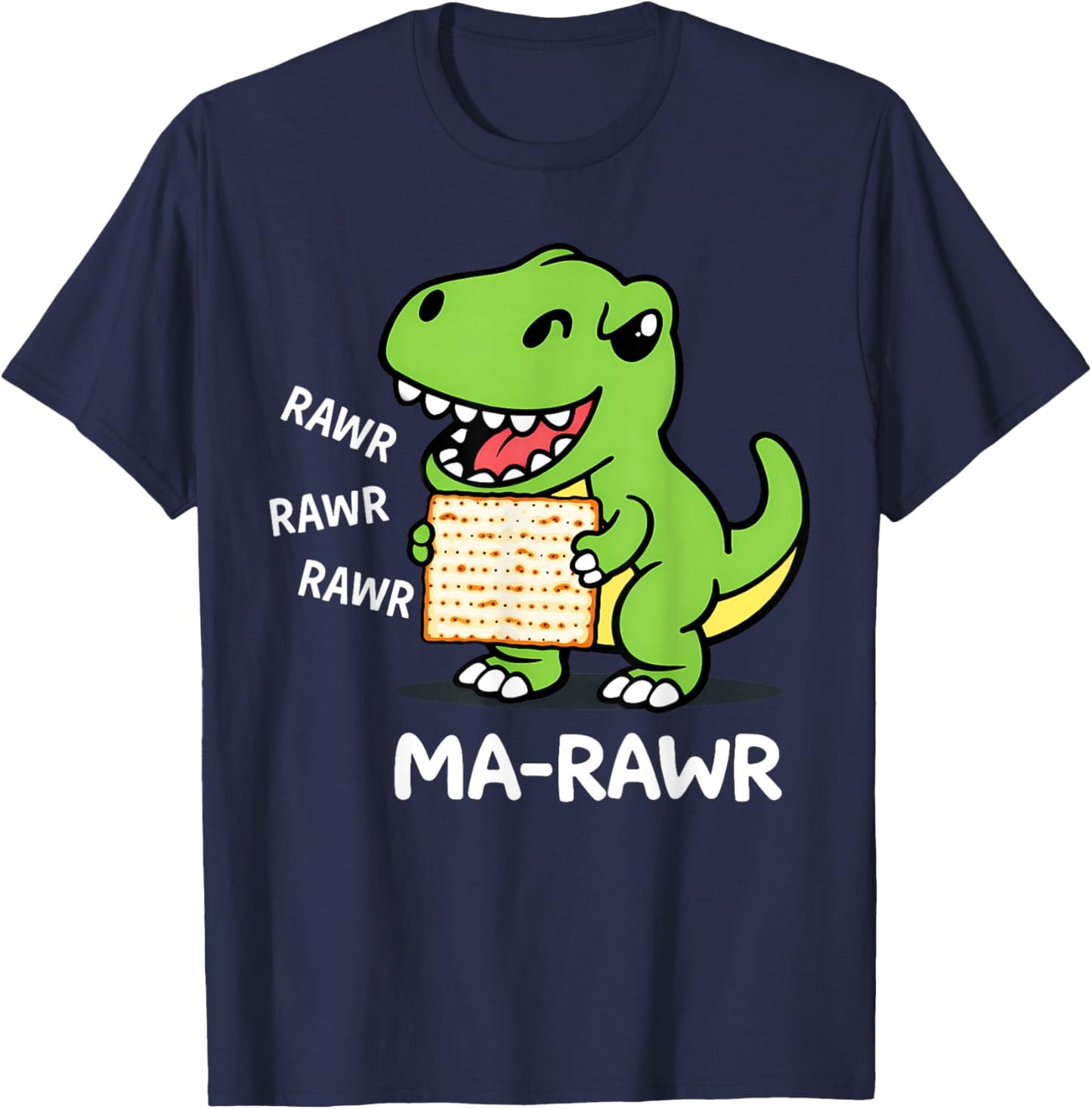Passover Maror Ma-Roar Dinosaur Funny Pesach Toddler Kids T-Shirt - T-Shirt | Navy
