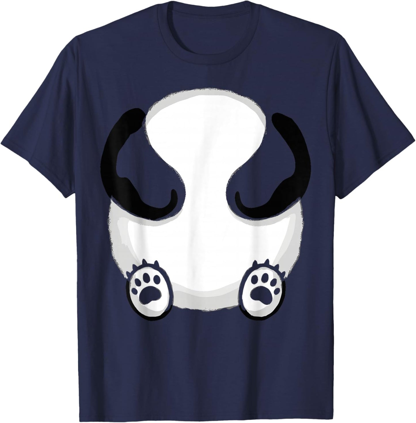 Panda Costume Face Funny Carnival Panda Bear Mask T-Shirt - T-Shirt | Navy