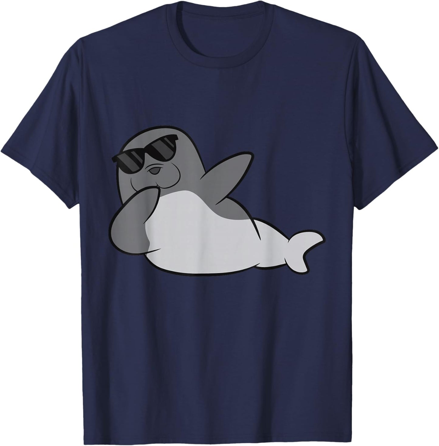 Dabbing Seal Cute Seal T-Shirt - T-Shirt | Navy