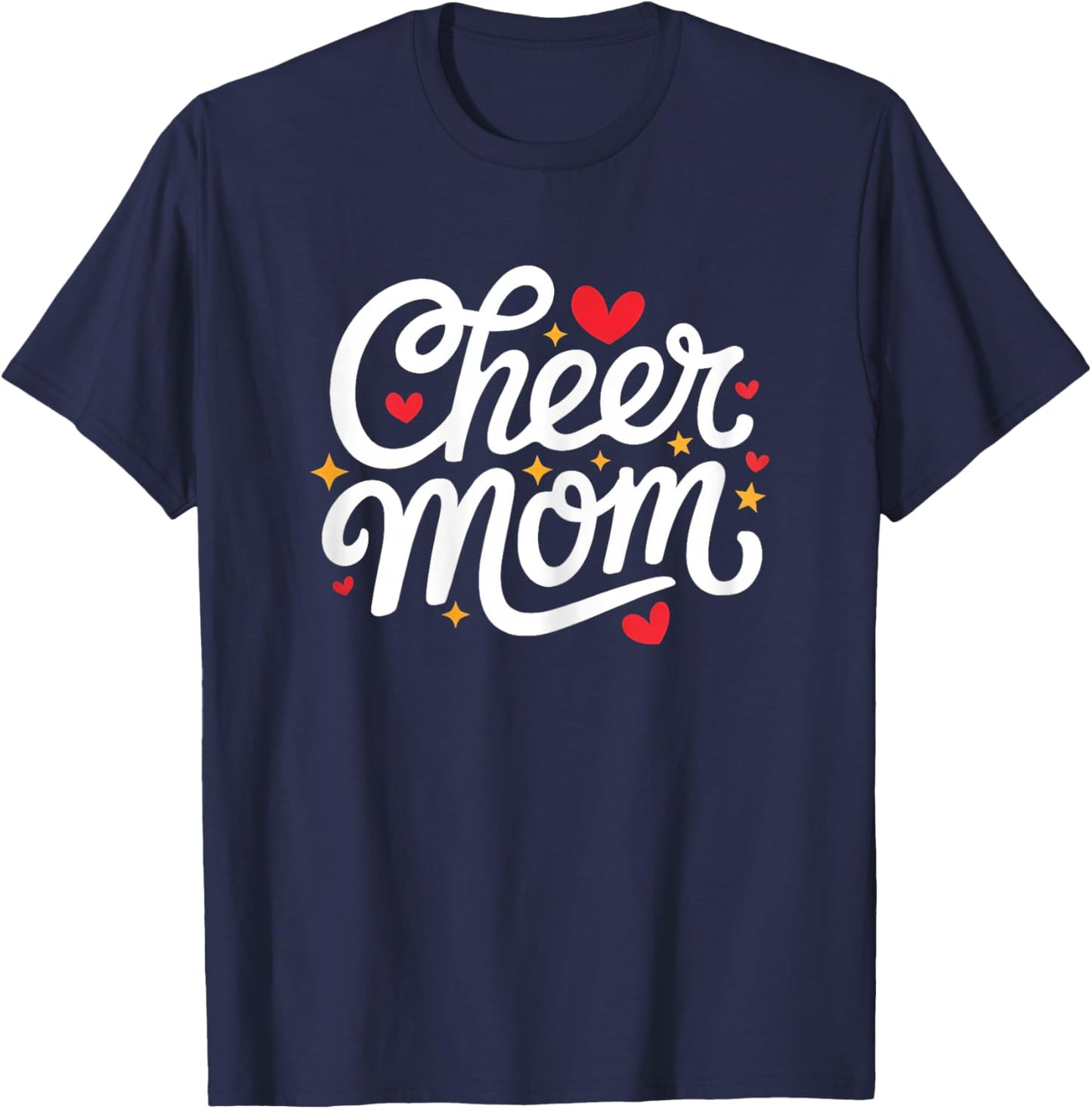 Cheer Mom Cute Cheerleading Mother T-Shirt - T-Shirt | Navy