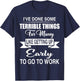 I've Done Terrible Things for Money Like Getting Up Early T-Shirt - T-Shirt | Navy