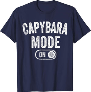 Capybara Mode On Costume Funny Giant Rodent Gift Animal Love T-Shirt - T-Shirt | Navy