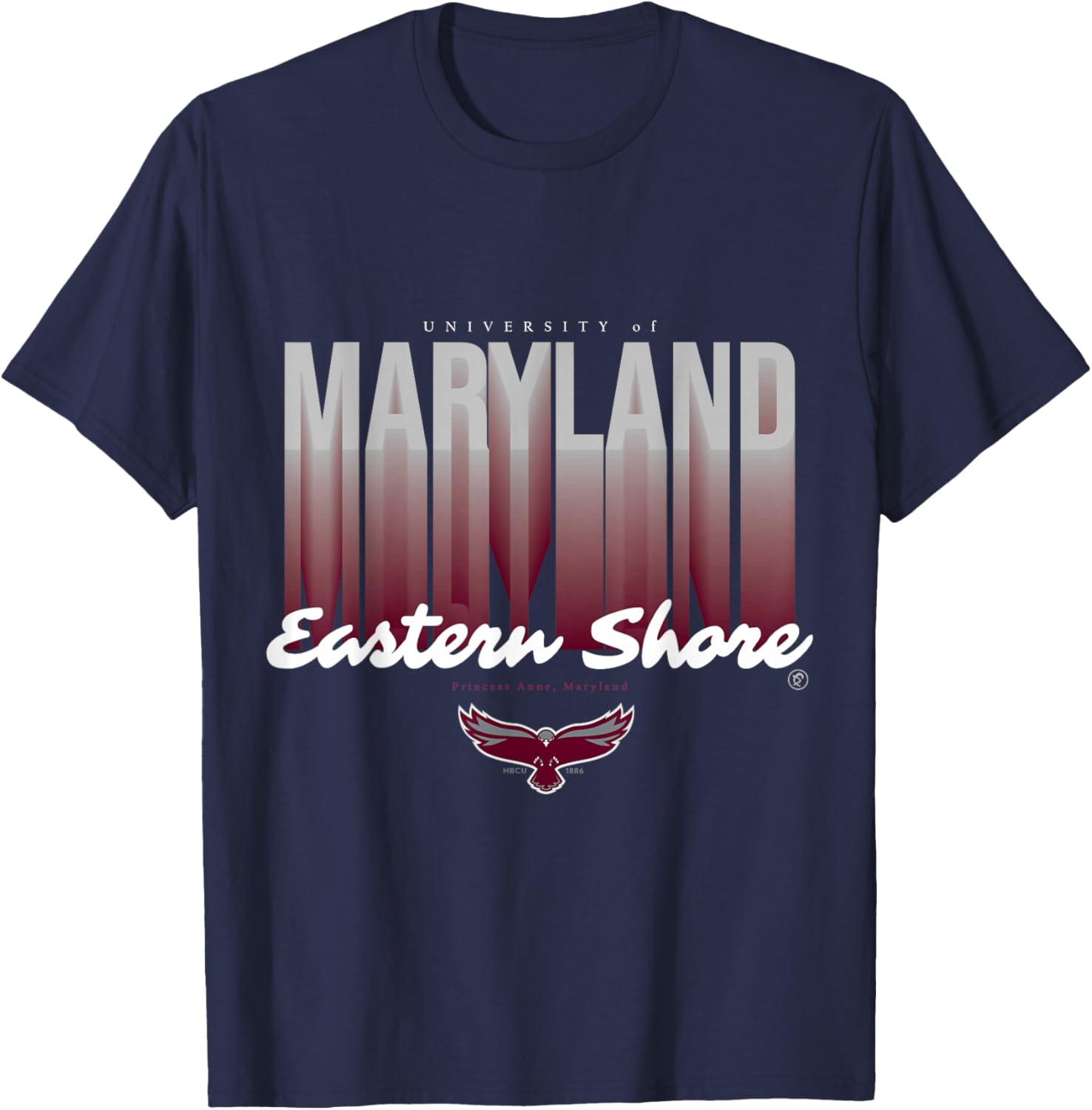 The Yard Essentials - Maryland Eastern Shore - UMES Fade T-Shirt - T-Shirt | Navy