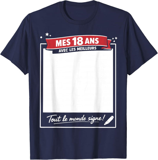 18ème Anniversaire garçon Fille 18 Ans 2008 drôle Cadeau T-Shirt - T-Shirt | Navy