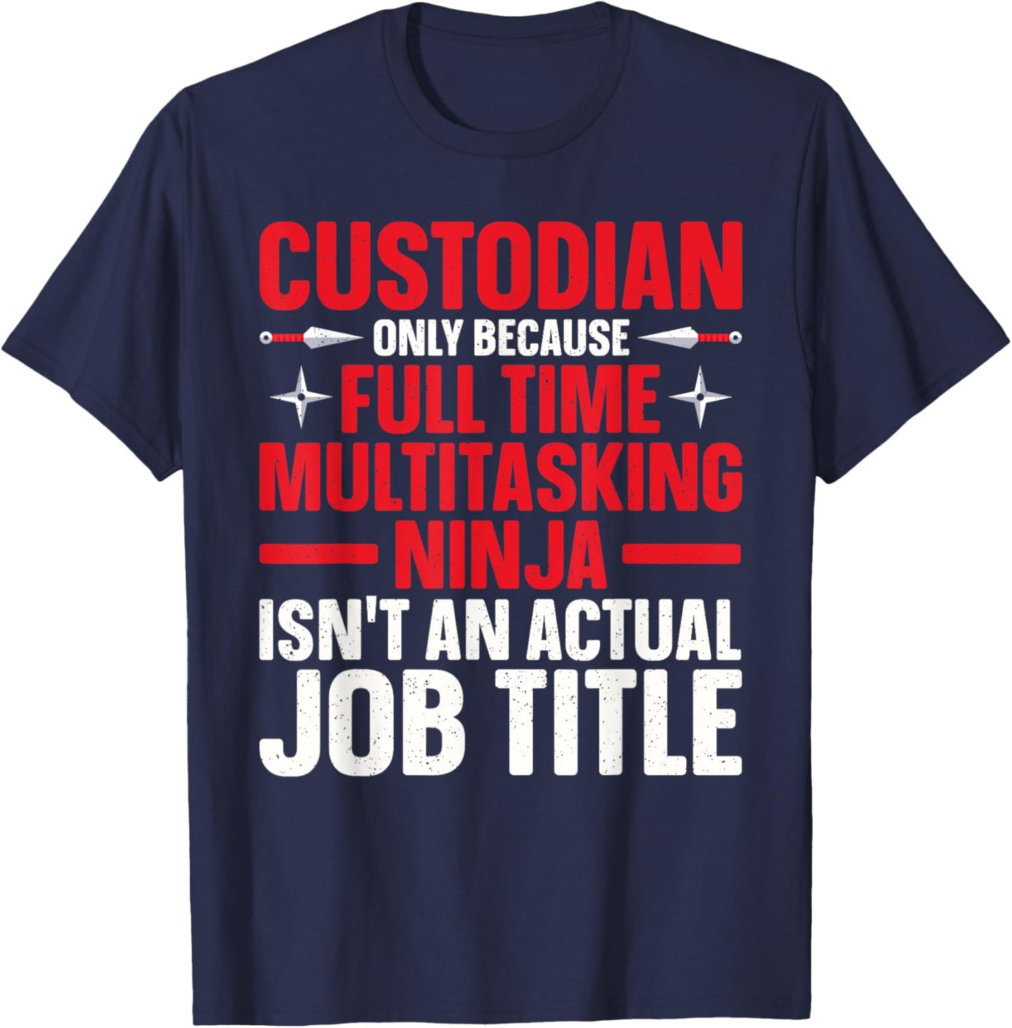 Custodian Design Women School Custodian Appreciation T-Shirt - T-Shirt | Navy