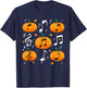 Music Note Pumpkin Fall Costume For Musicians And Teachers T-Shirt - T-Shirt | Navy