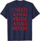 I Need A Hug from A Bad Y2K Aesthetic Back T-Shirt - T-Shirt | Navy