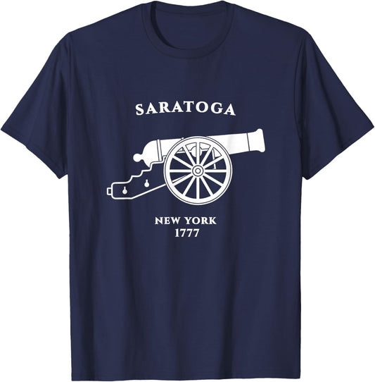 Saratoga New York 1777 Revolutionary War Historic Battle T-Shirt - T-Shirt | Navy