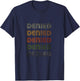 Love Heart Denied Grunge Vintage Style Black Denied T-Shirt - T-Shirt | Navy