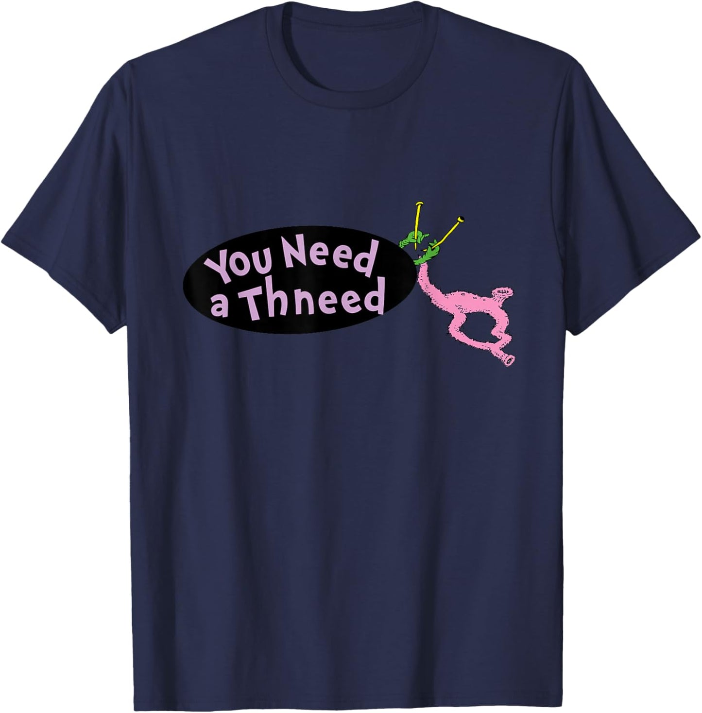 Dr. Seuss The Lorax - You Need A Thneed T-Shirt - T-Shirt | Navy