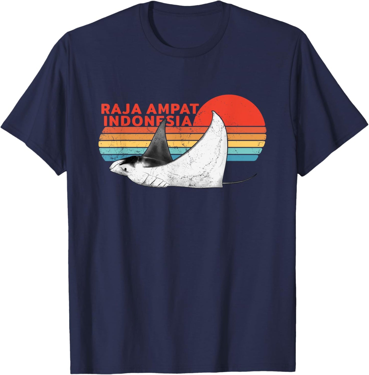 Indonesia Raja Ampat Manta Ray T-Shirt - T-Shirt | Navy