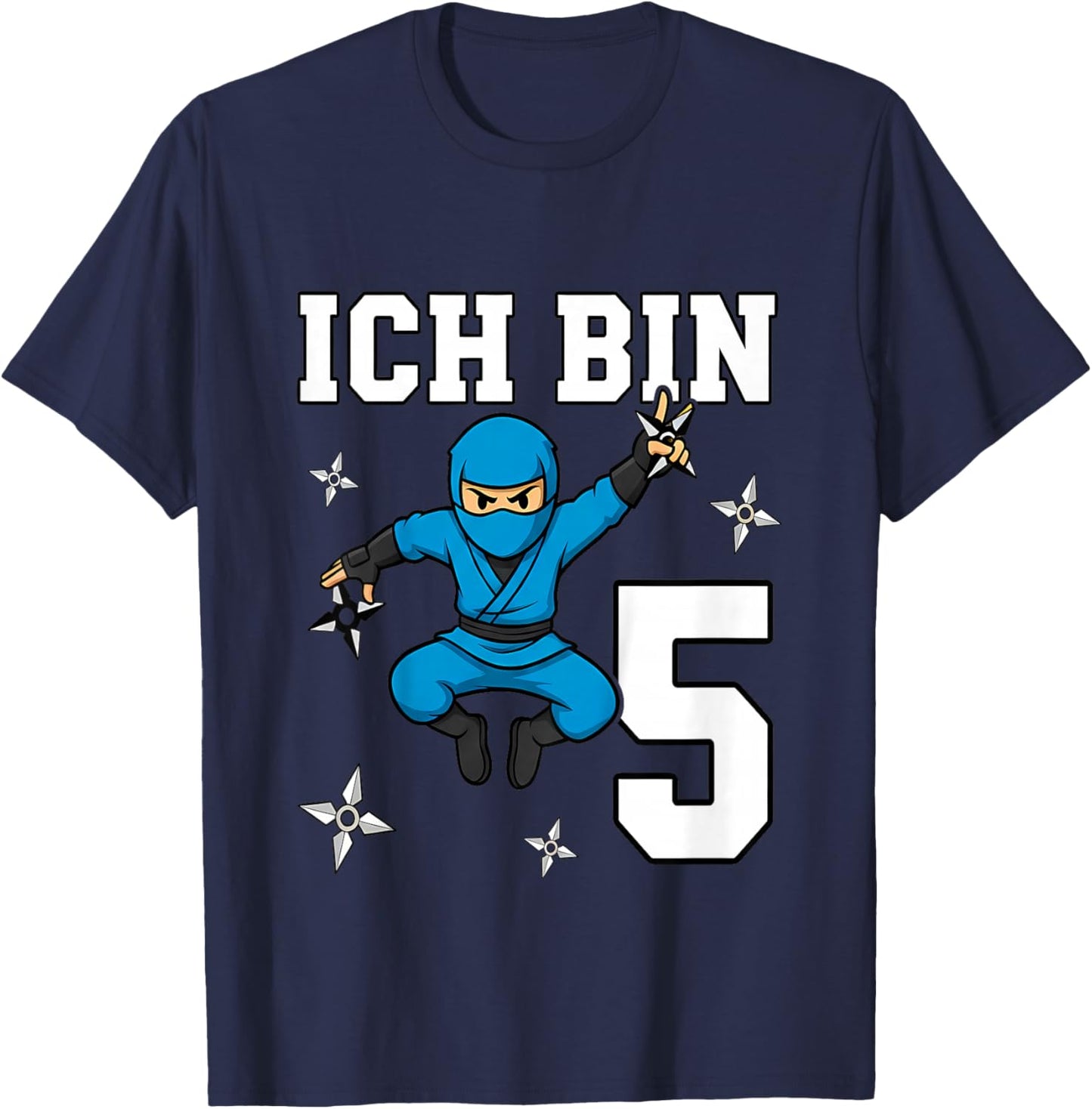 Ich Bin 5 Ninja Geburtstag 5 Jahre Junge Karate T-Shirt - T-Shirt | Navy