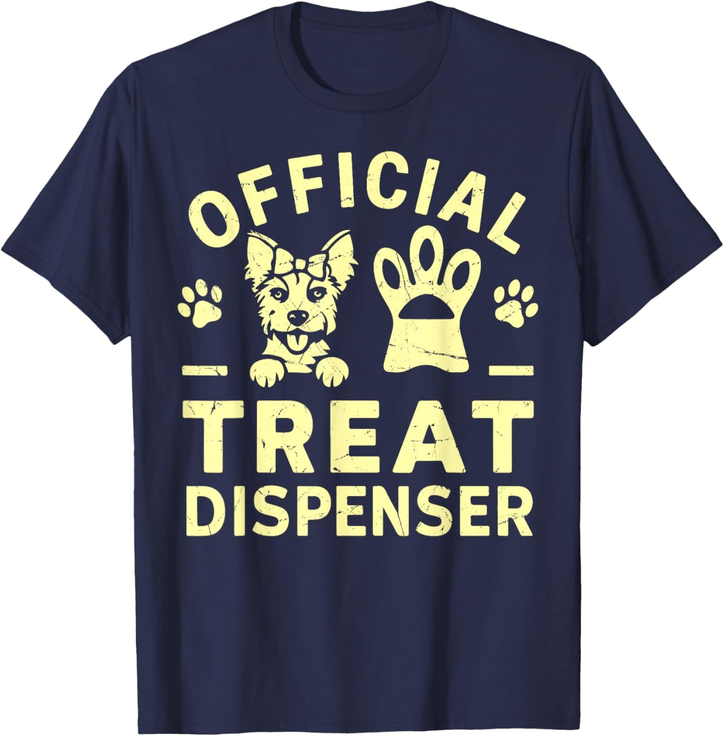 Official Treat Dispenser Dog Grandma T-Shirt - T-Shirt | Navy