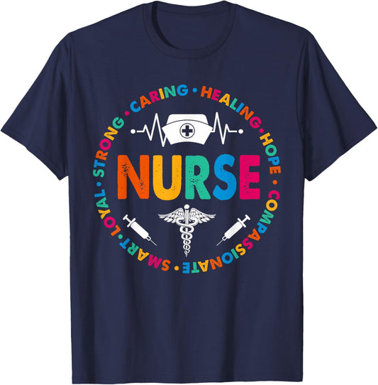 Nurse Shirt Funny Nursing Nurse RN LPN NP T-Shirt - T-Shirt | Navy