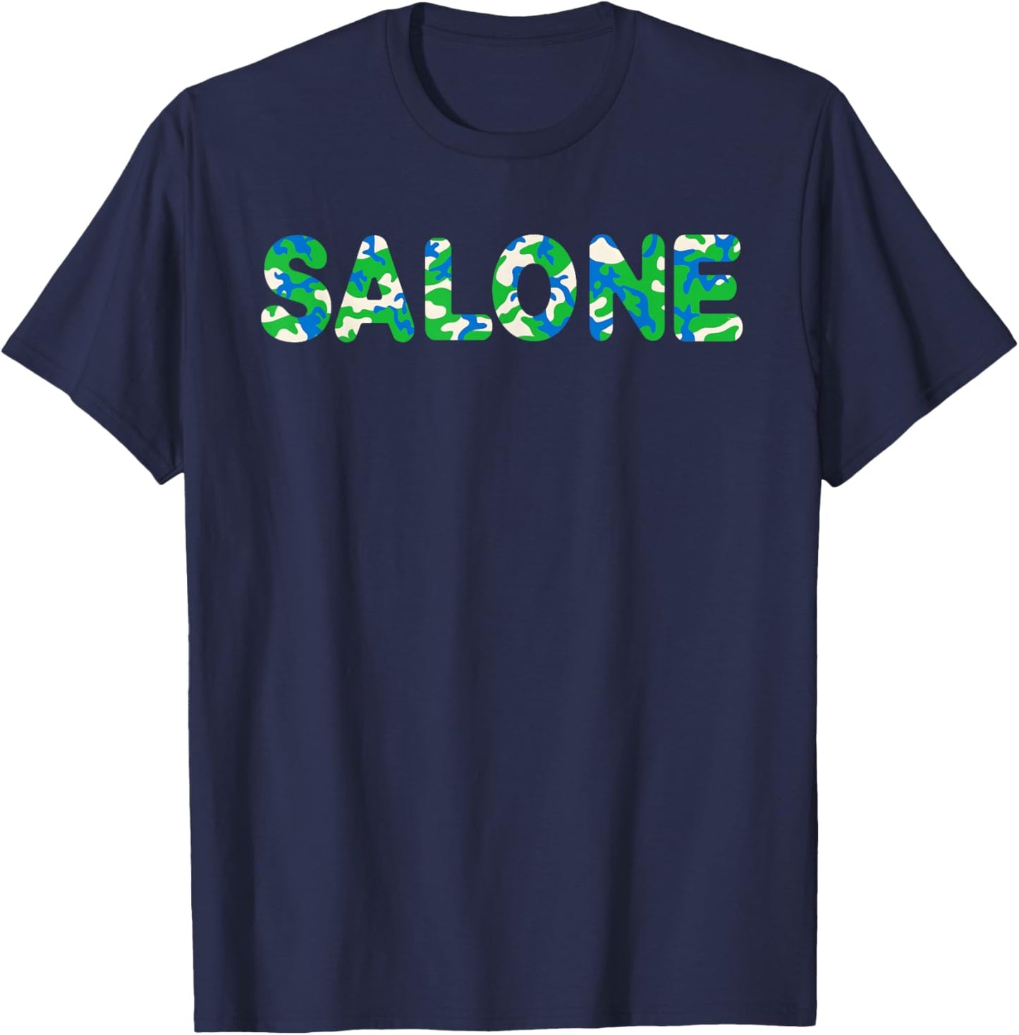 Salone Sierra Leone Flag Camo Unity Freedom Justice T-Shirt - T-Shirt | Navy