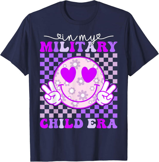 Purple Up For Military Kids In My Military Child Era Month T-Shirt - T-Shirt | Navy