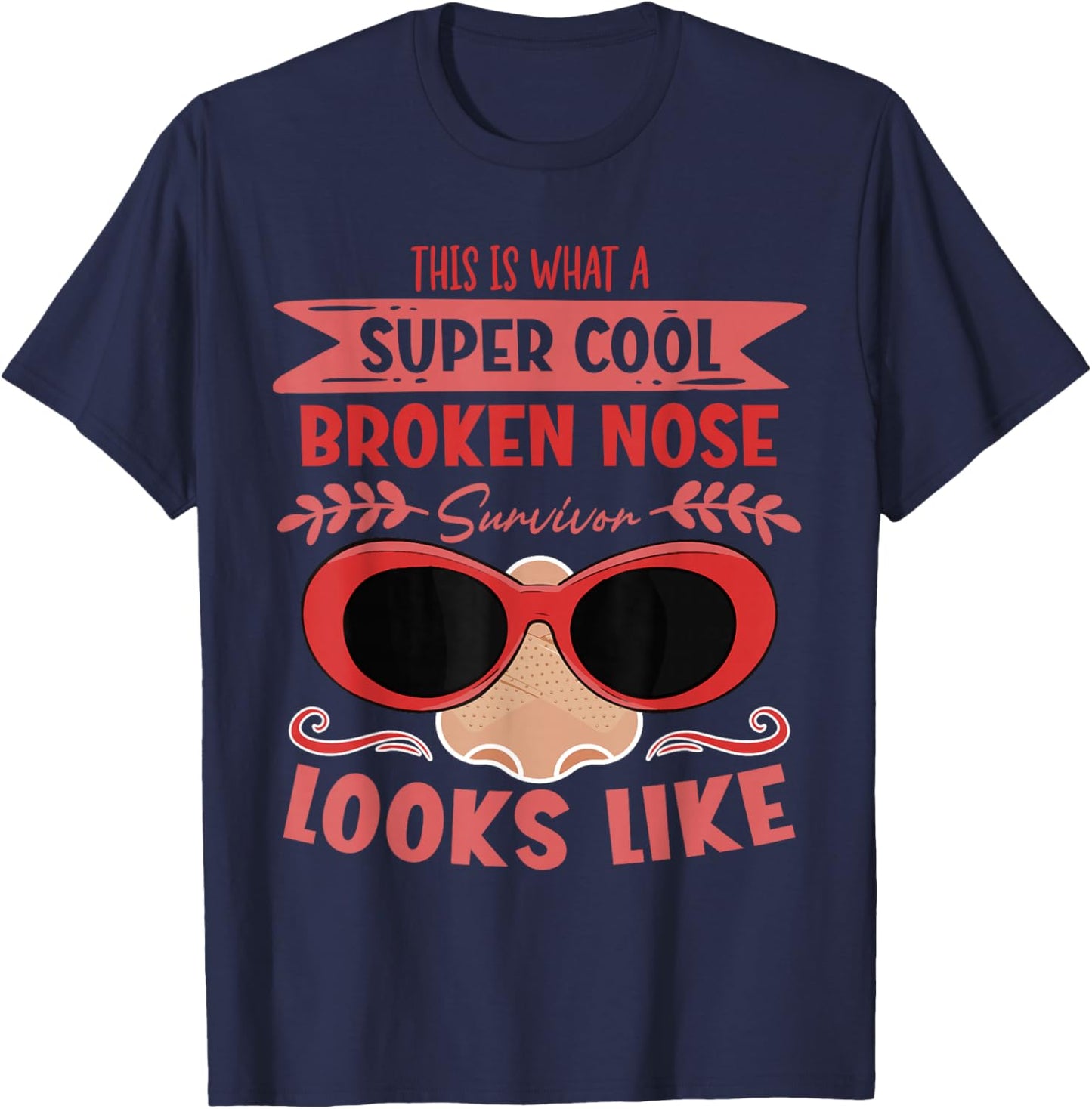 Broken Nose Survivor T-Shirt - T-Shirt | Navy