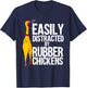 Funny Rubber Chicken Art Women Giant Rubber Chicken T-Shirt - T-Shirt | Navy