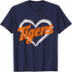 Vintage Tigers Heart Throwback Retro T-Shirt - T-Shirt | Navy