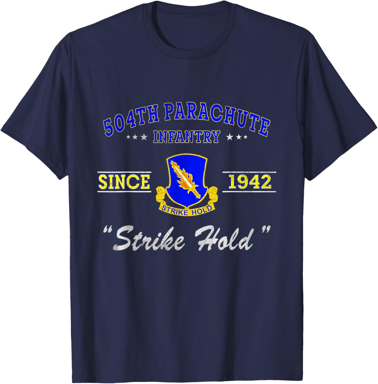 504th Parachute Infantry Regiment Veteran Military T-Shirt - T-Shirt | Navy