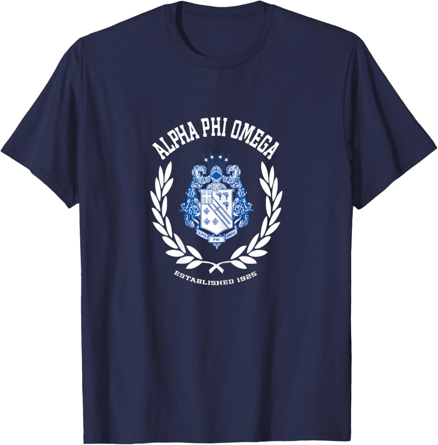 Licensed Alpha Phi Omega Arch Over Branches T-Shirt - T-Shirt | Navy