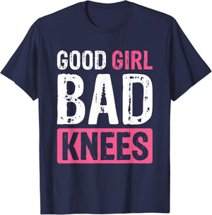 Good Girl Bad Knees T-Shirt - T-Shirt | Navy