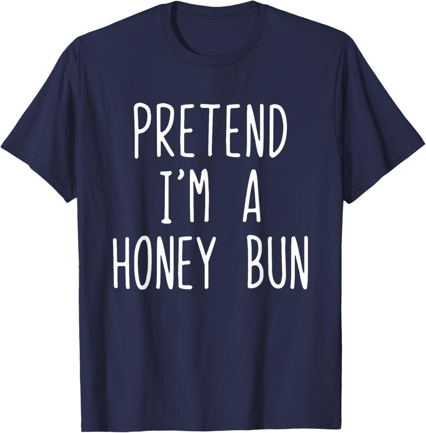 Pretend I'm A Honey Bun Costume Halloween Lazy Kids HoneyBun T-Shirt - T-Shirt | Navy