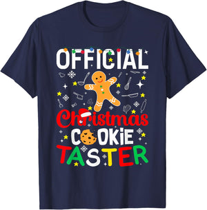 Official Christmas Cookie Taster Baking Baker Holiday Xmas T-Shirt - T-Shirt | Navy