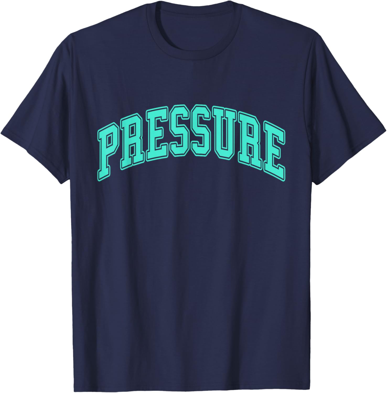 Light Teal Aqua Pressure Light Teal Aqua Color Graphic T-Shirt - T-Shirt | Navy