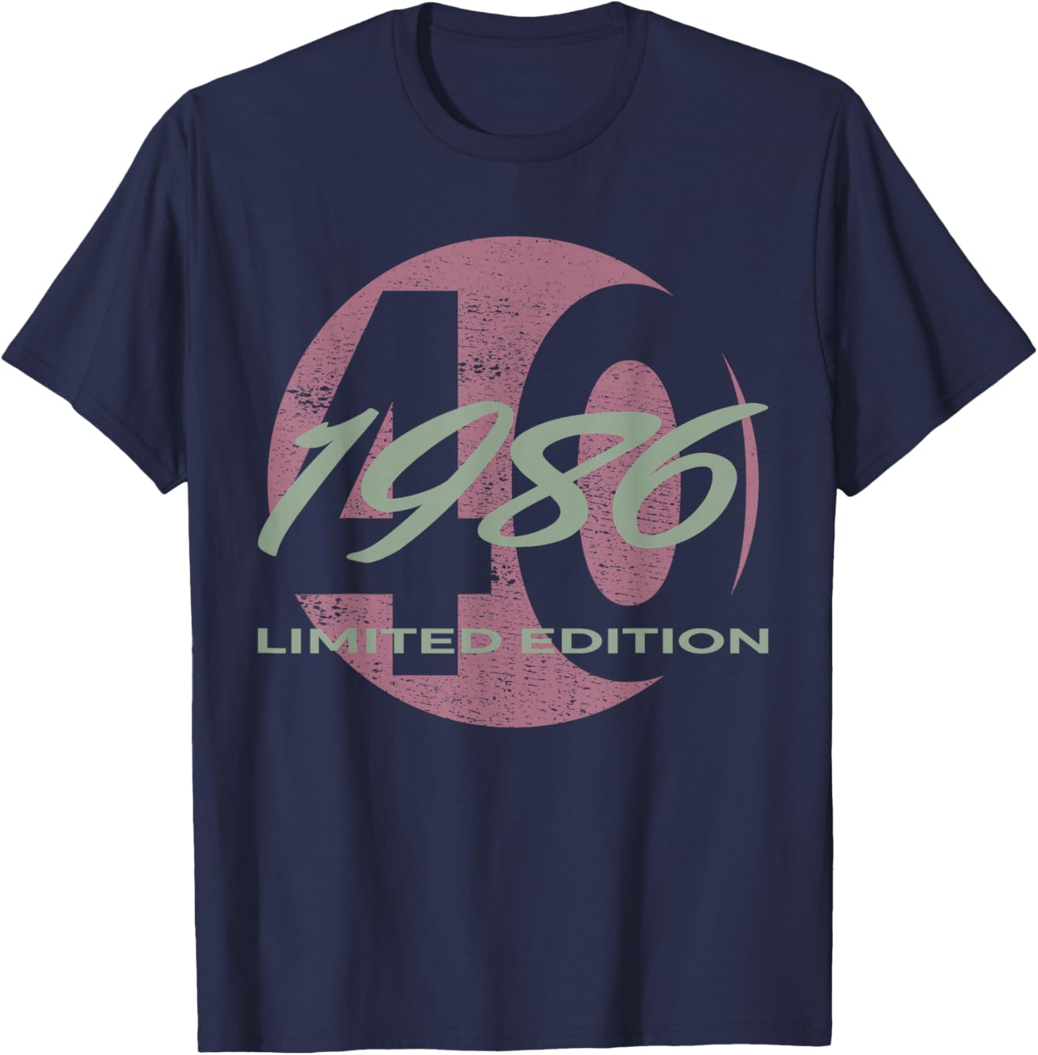 40th Birthday Man Woman 40 Years 1986 Funny Gift T-Shirt - T-Shirt | Navy