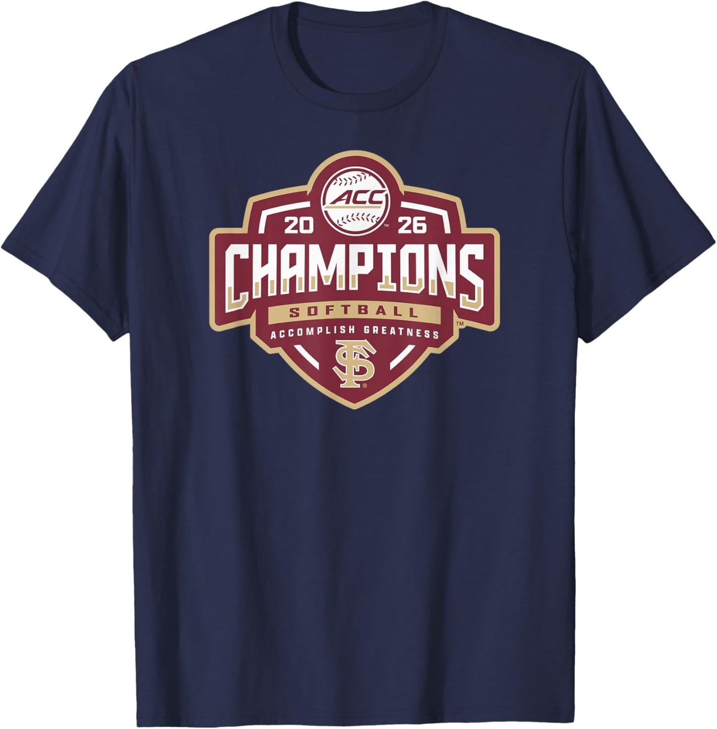 Florida State Seminoles Acc Champs 2026 Softball Tournament T-Shirt - T-Shirt | Navy