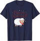 Fleece Navidad Funny Christmas Sheep Festive T-Shirt - T-Shirt | Navy