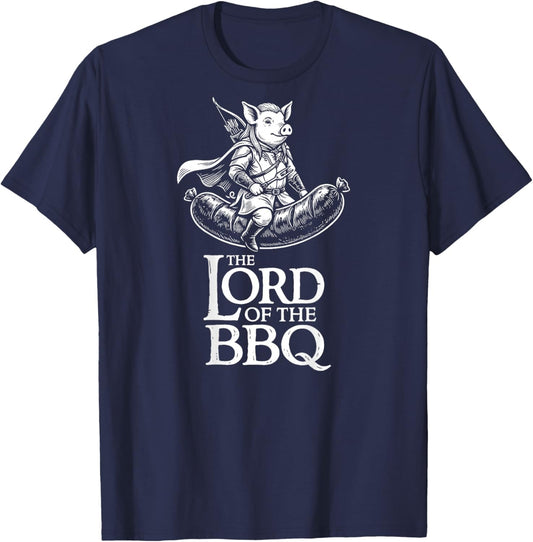 Lord of The BBQ, Barbecue, Humour, Funny Saucisse, Rigolo T-Shirt - T-Shirt | Navy