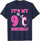 It's My 9th Birthday 9 Year Old Bday Volleyball Player T-Shirt - T-Shirt | Navy