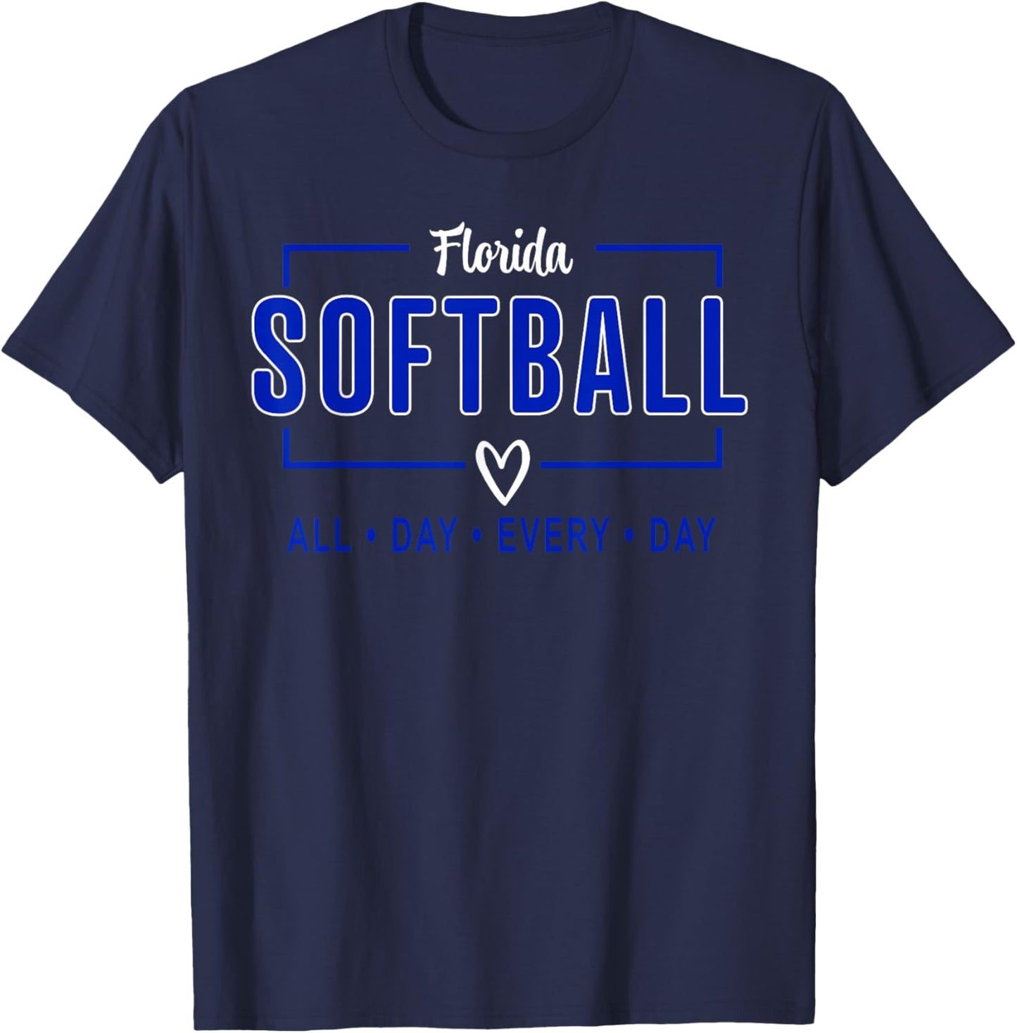 Florida Softball Vintage Kids Team Retro Softball Fan T-Shirt - T-Shirt | Navy