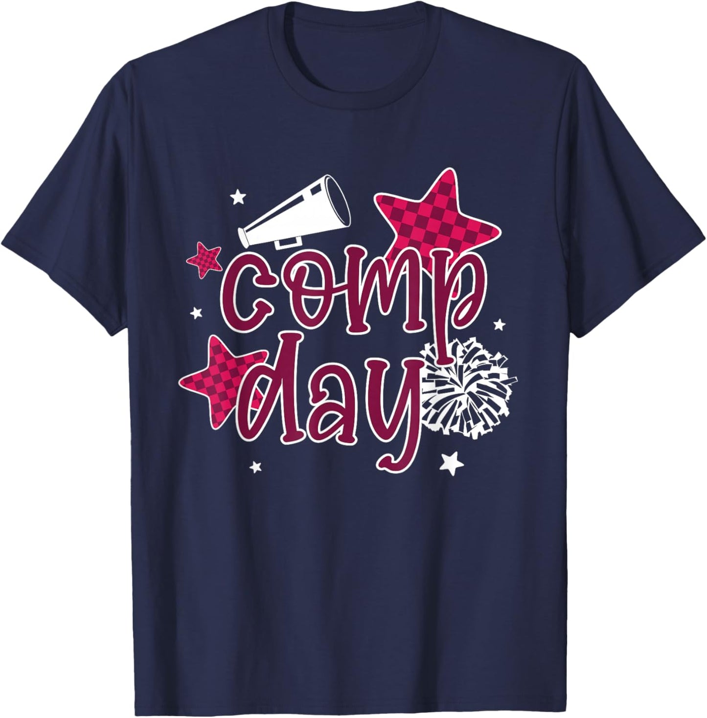 Cheer Comp Day Cheerleading Competition Day Cheerleader T-Shirt - T-Shirt | Navy