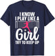 Funny Soccer Art Girls Soccer Player Soccer Lover T-Shirt - T-Shirt | Navy