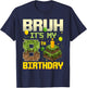 Bruh It's My 8th Birthday Game Pixel Funny Birthday Boy T-Shirt - T-Shirt | Navy