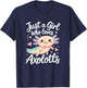 Just A Girl Who Loves Axolotls Cute Axolotl Lover T-Shirt - T-Shirt | Navy