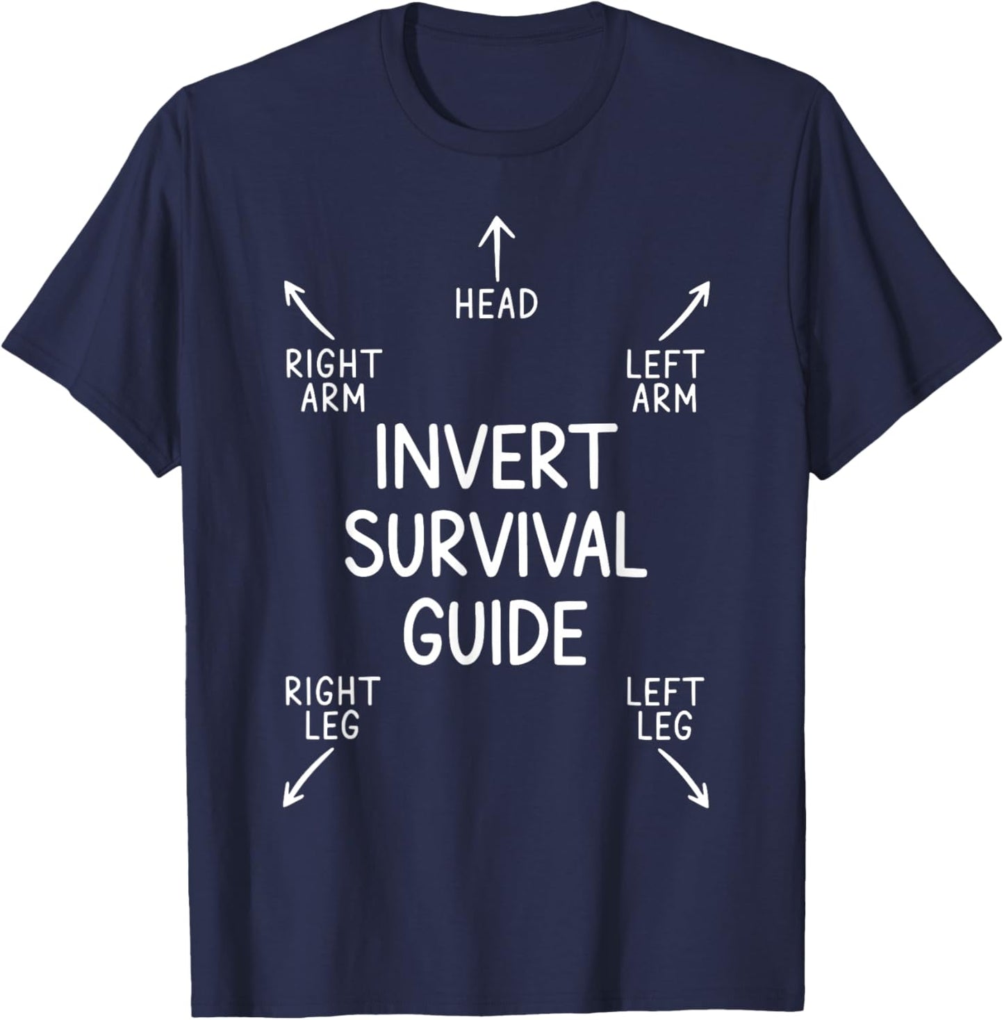 Invert Survival Guide Pole Dance Aerial Hoop Lyra Aerial T-Shirt - T-Shirt | Navy
