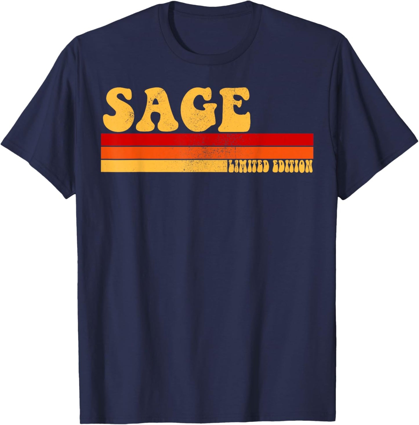 SAGE Name Personalized Idea Men Retro Vintage SAGE T-Shirt - T-Shirt | Navy