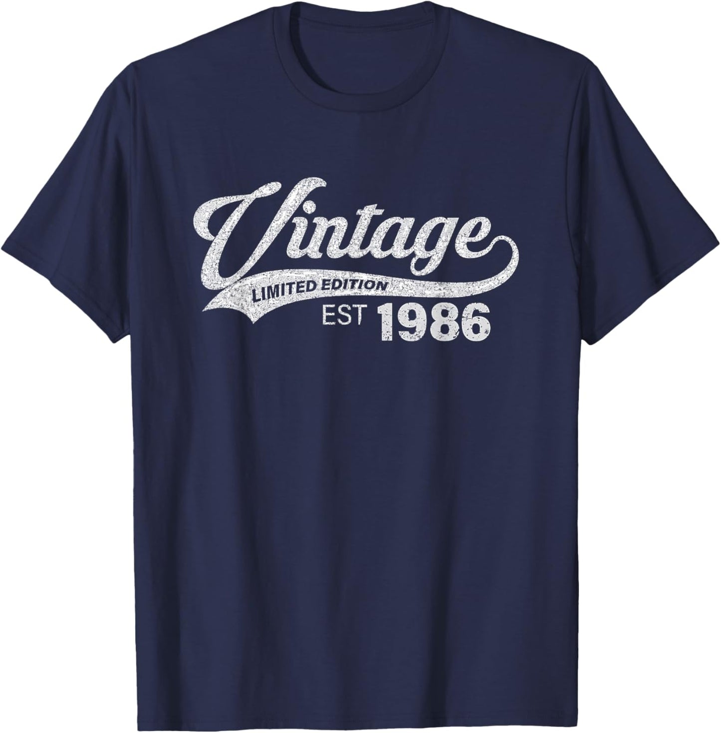 Vintage 1986 Cool 40 Years Old Bday Men Women 40th Birthday T-Shirt - T-Shirt | Navy